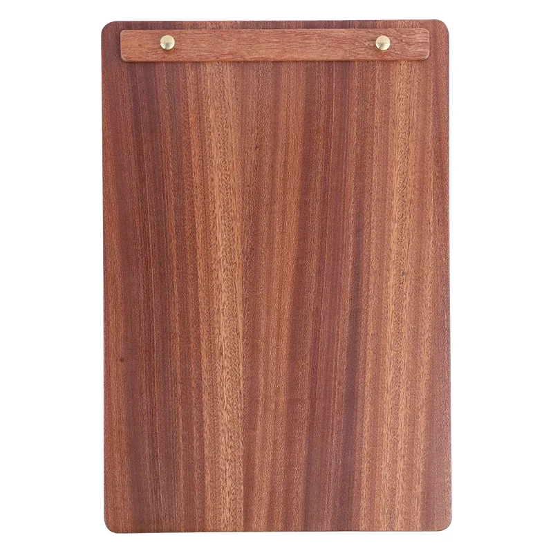 Solid Wood Menu Board Restaurant Wine Order Single Clip Bar Vintage Table Card Bill Board Clip Writing Board Clipboard