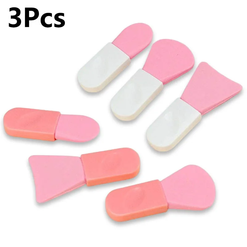 3Pcs Mini แปรงเครื่องสำอางนิ่ม DIY โคลน Clay Mask Applicator Reusable BB ครีมแปรงเจลผสม Smear อุปกรณ์อุปกรณ์เสริมความงาม