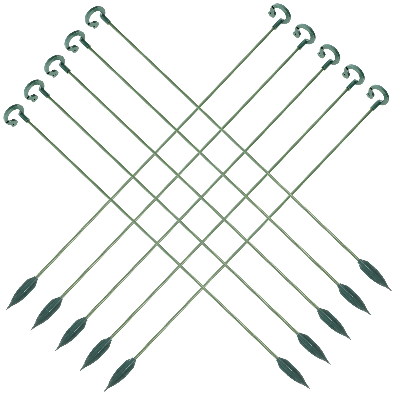 

10 Pcs Growth Stands ABS Plant Ring Stakes Round Ring Support stakes for Climbing Plant Support Plants Flower Pot Garden