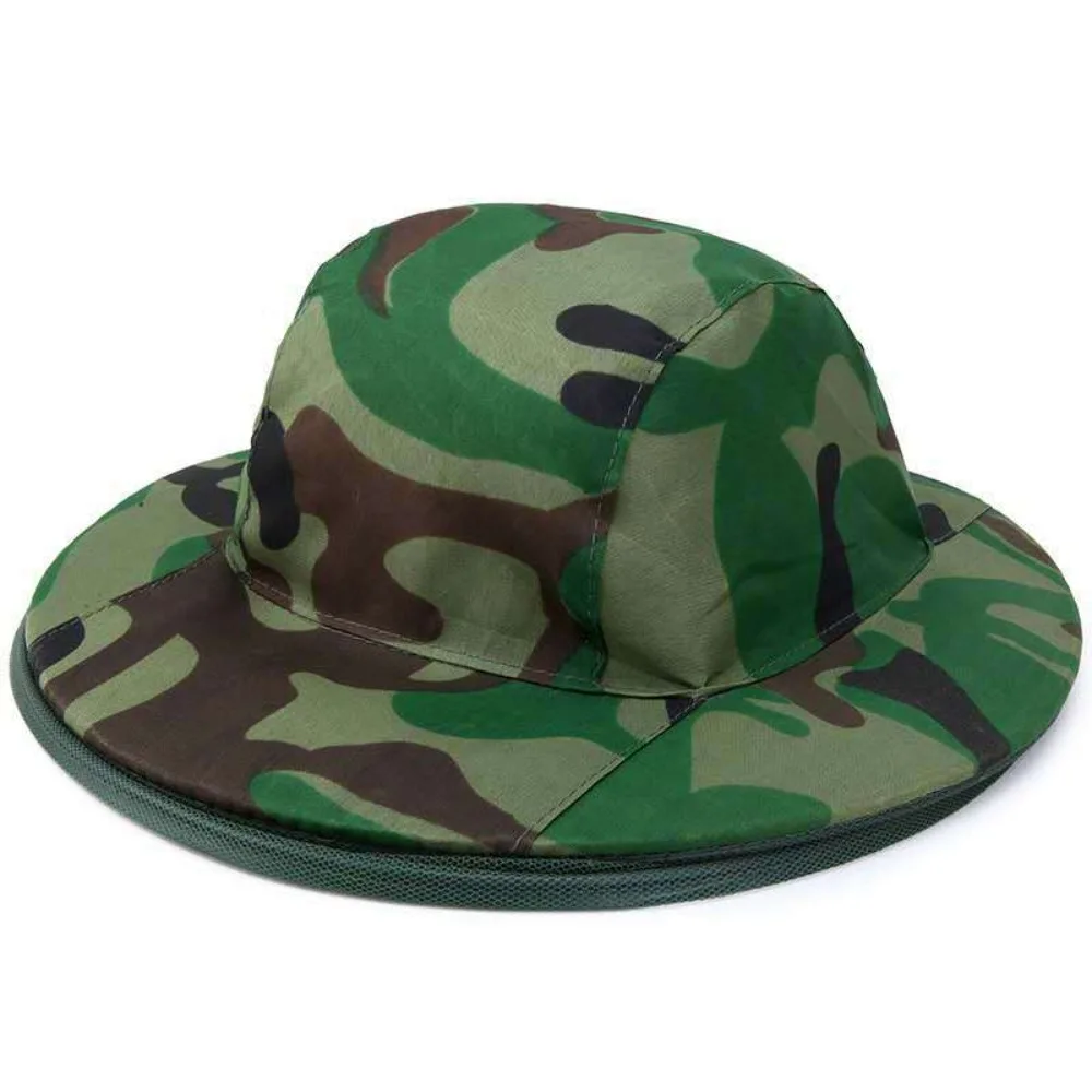 Camouflage Gaze Hat, Amarelo, Prevenção Mosquito, Sun Hat, Verde, Circunferência da Cabeça, Face Protection, Pesca Cap, Hot, 58cm