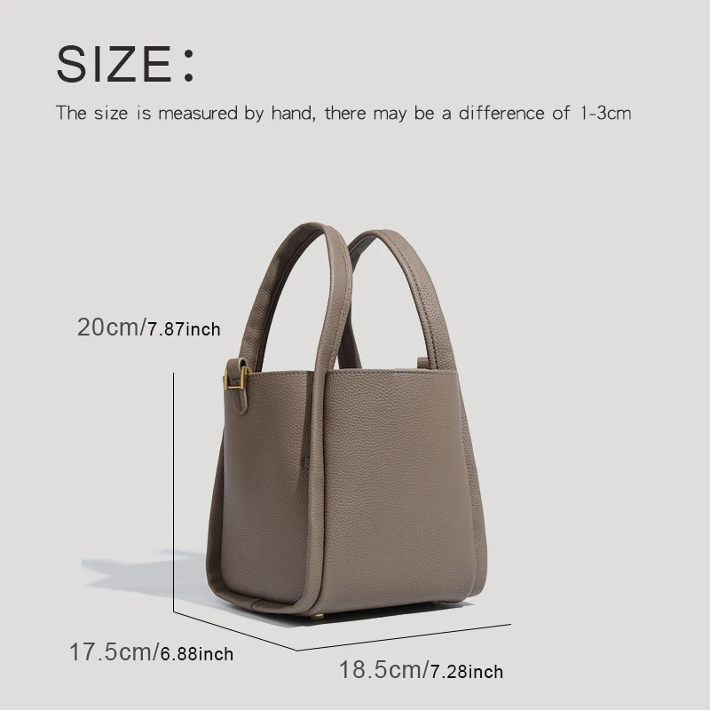 Vintage Tote Bags For Women Luxury Designer Handbags And Purses 2023 New In PU Lychee Pattern Bucket Type Small Crossbody Bags