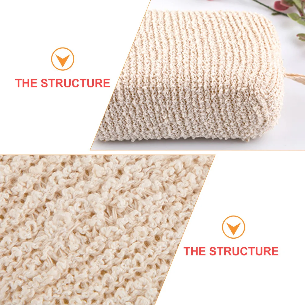 

2pcs Cleaning Bath Scrubbers High-Quality Linen Covered Sponge For Exfoliating Shower Scrubber Body Bathing Tool Home Bath