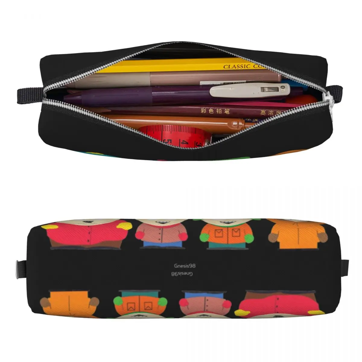 Kawaii Cartoon Cute Southed Pencil Case Parks Characters Smile Back To School Pencil Cases Square Kid Fashion College Pencil Bag