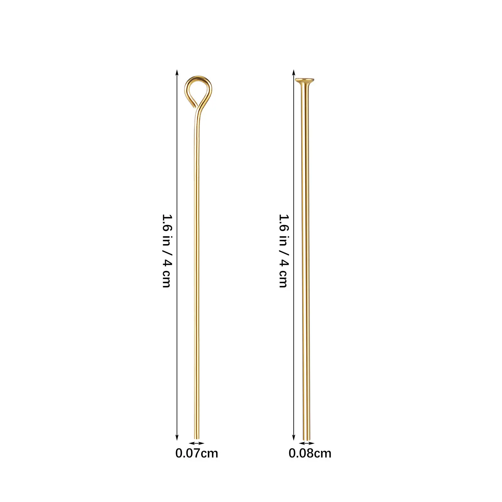 1Set Jewelry Making Supplies Eye Pins Flat Head Pins Bulk Jewelry Findings Tools for Earrings Necklace Bracelet - view 2