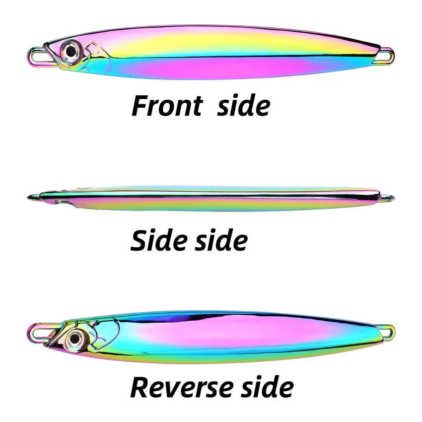 60g 80g 100g Saltwater Metal Jig Lure Long Cast Bait Pesca Shore Jigs Jigging Sinking Sea Fishing Lure For Saltwater Sea