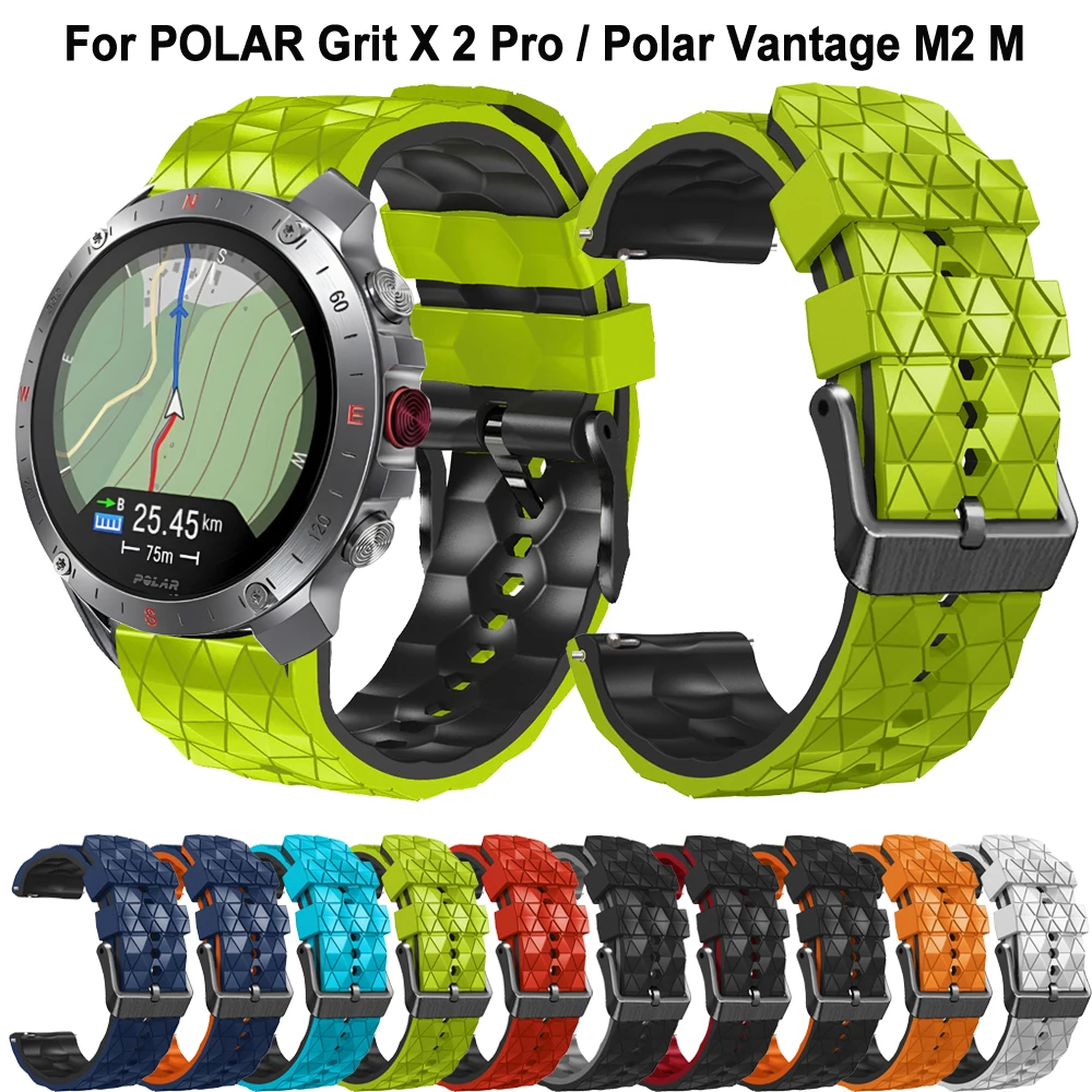 Sport Silicone 22mm Strap For POLAR Grit X Pro Titan / Vantage M M2 Correa Replacement For POLAR Grit X 2 Pro Wristband Bracelet