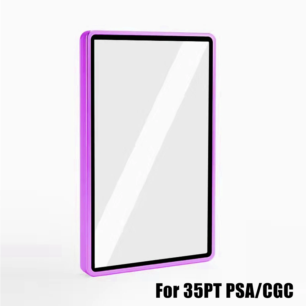 35-130PT Mehrfarbige Aluminiumlegierung Schutzhülle für PSA CGC BGS Graded Card Slabs, gehärtetes Glas Sammelkartenhalter