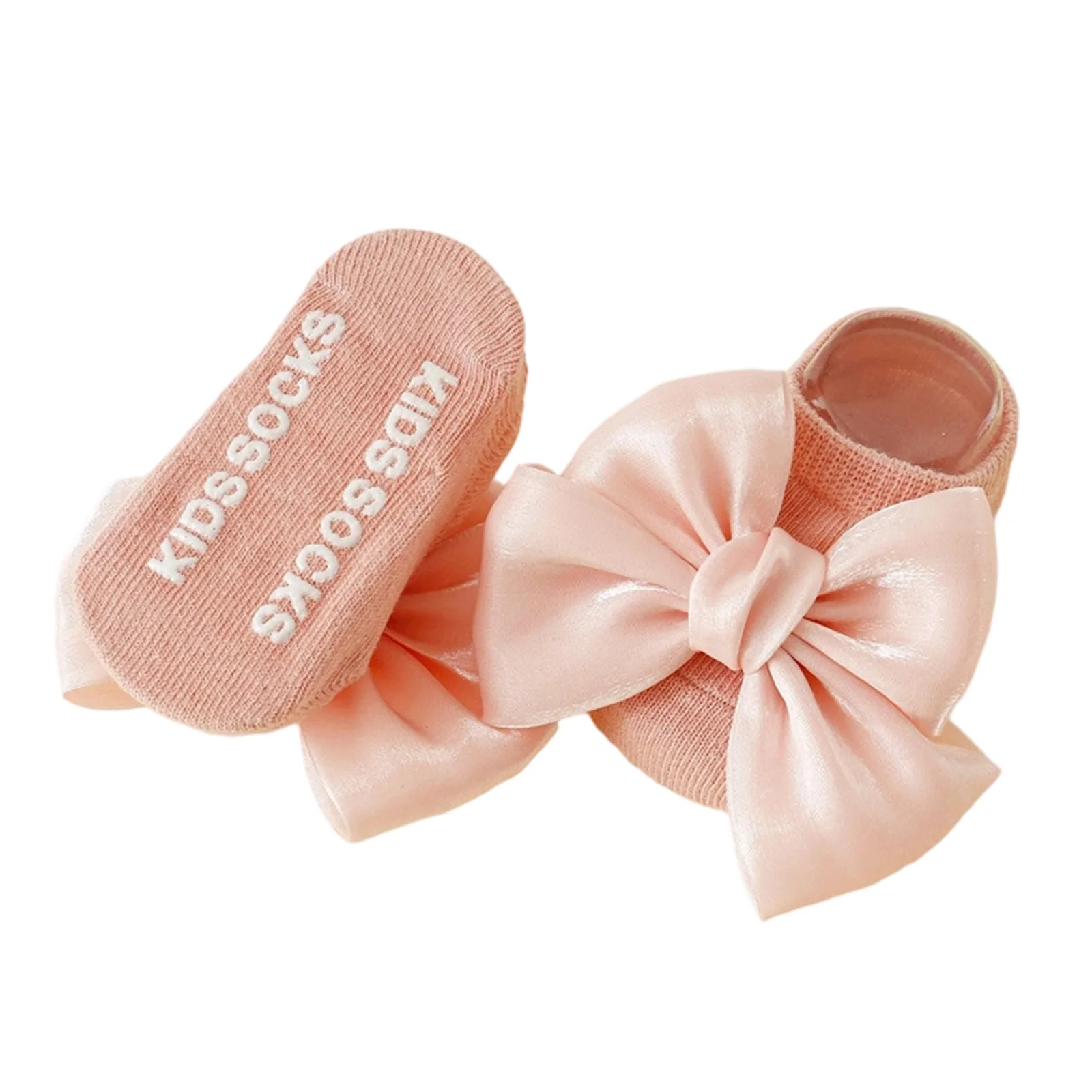 

Toddler Baby Walking Socks with Grippers Cute Bow Decor Non Slip Socks for Indoor