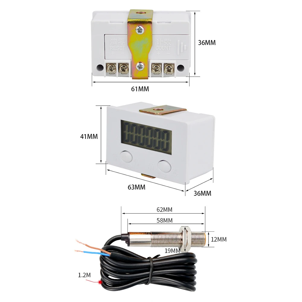 Low Power Consumption Counter Sensor Magnetic Motors Proximity Punch Switch Systems Automation Counter Digital