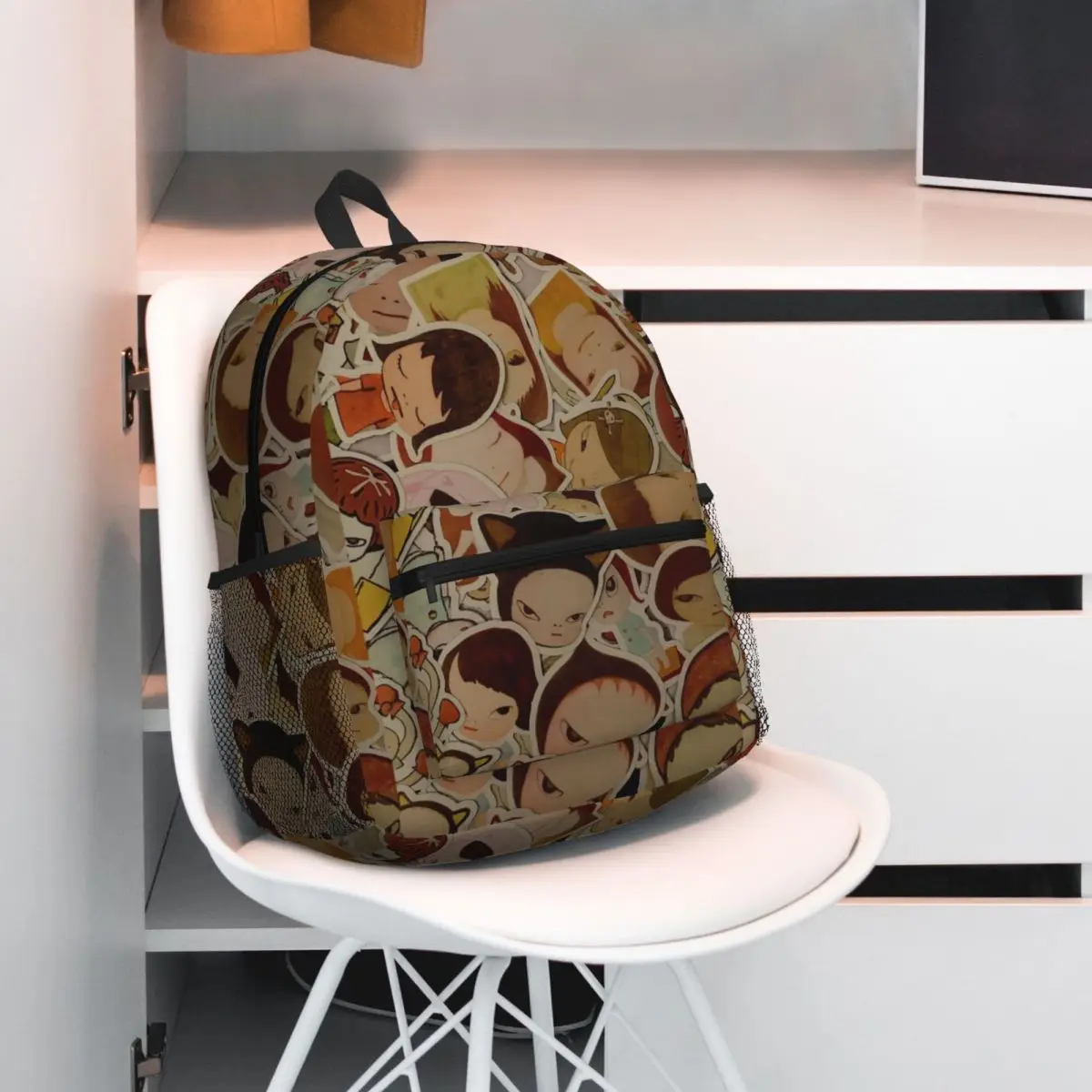 

Рюкзак Yoshitomo Nara, рюкзак большой емкости, детская сумка для книг, школьная сумка, сумки на плечо для мужчин и женщин