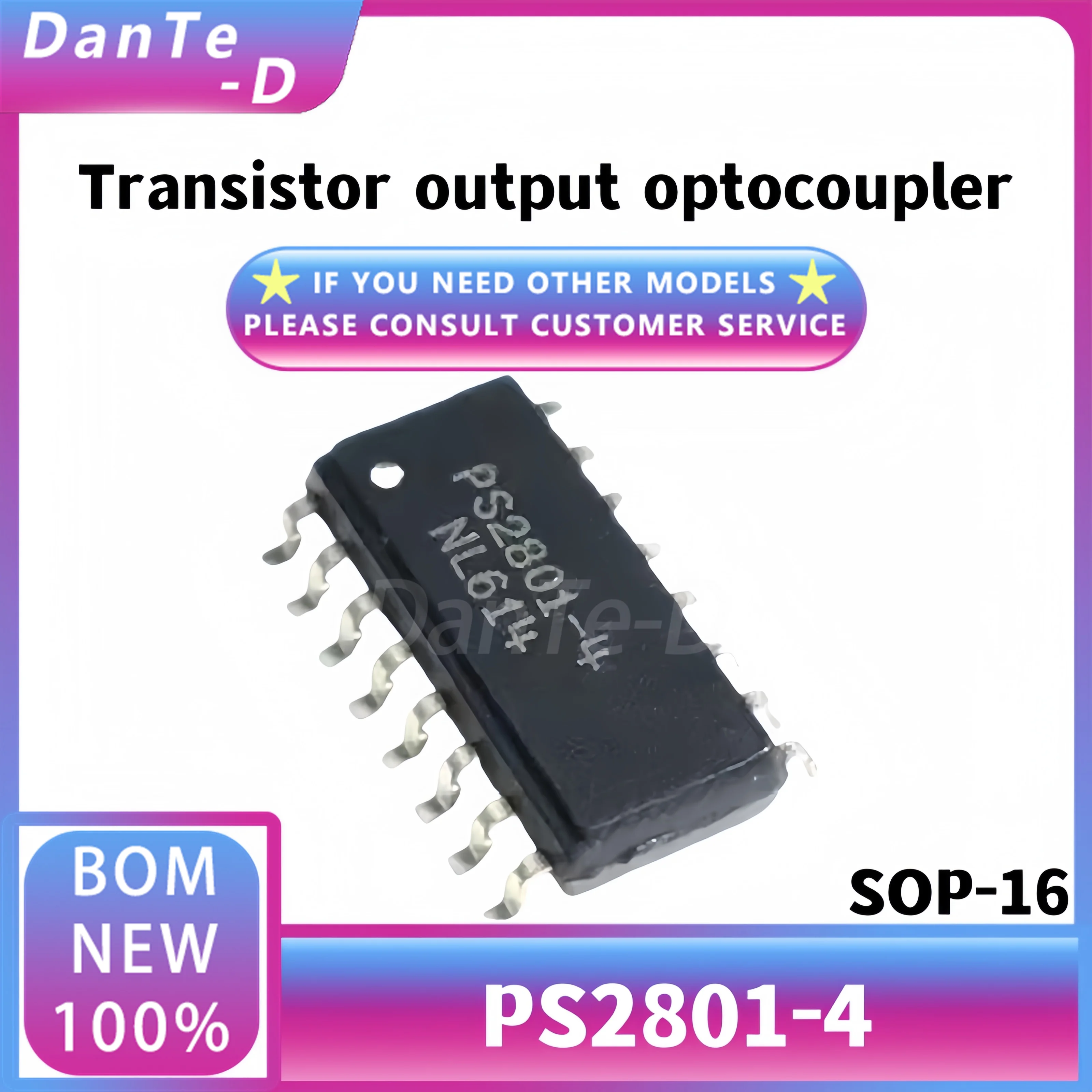 10pcs PS2801-4 package SOP-16 four-channel transistor optocoupler IC original authentic