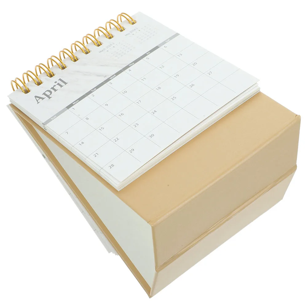

Офисный настольный календарь с мраморным узором, небольшой настольный ежемесячный бытовой органайзер, календарь для заметок, ежедневное использование на 2024 год