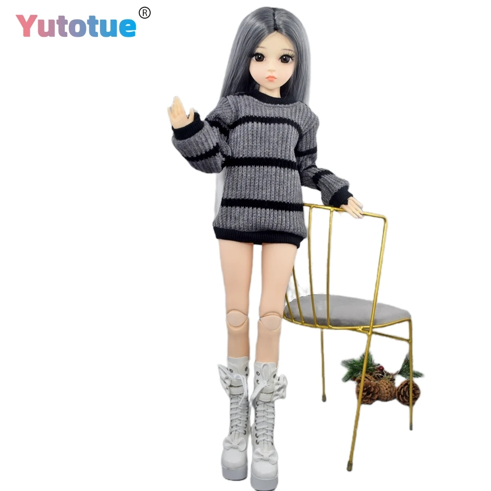

YUTOTUE 24 inch Fashion Doll with Clothes Shoes Gradient Long Wigs Girl Doll Toy 1/3 BJD Doll