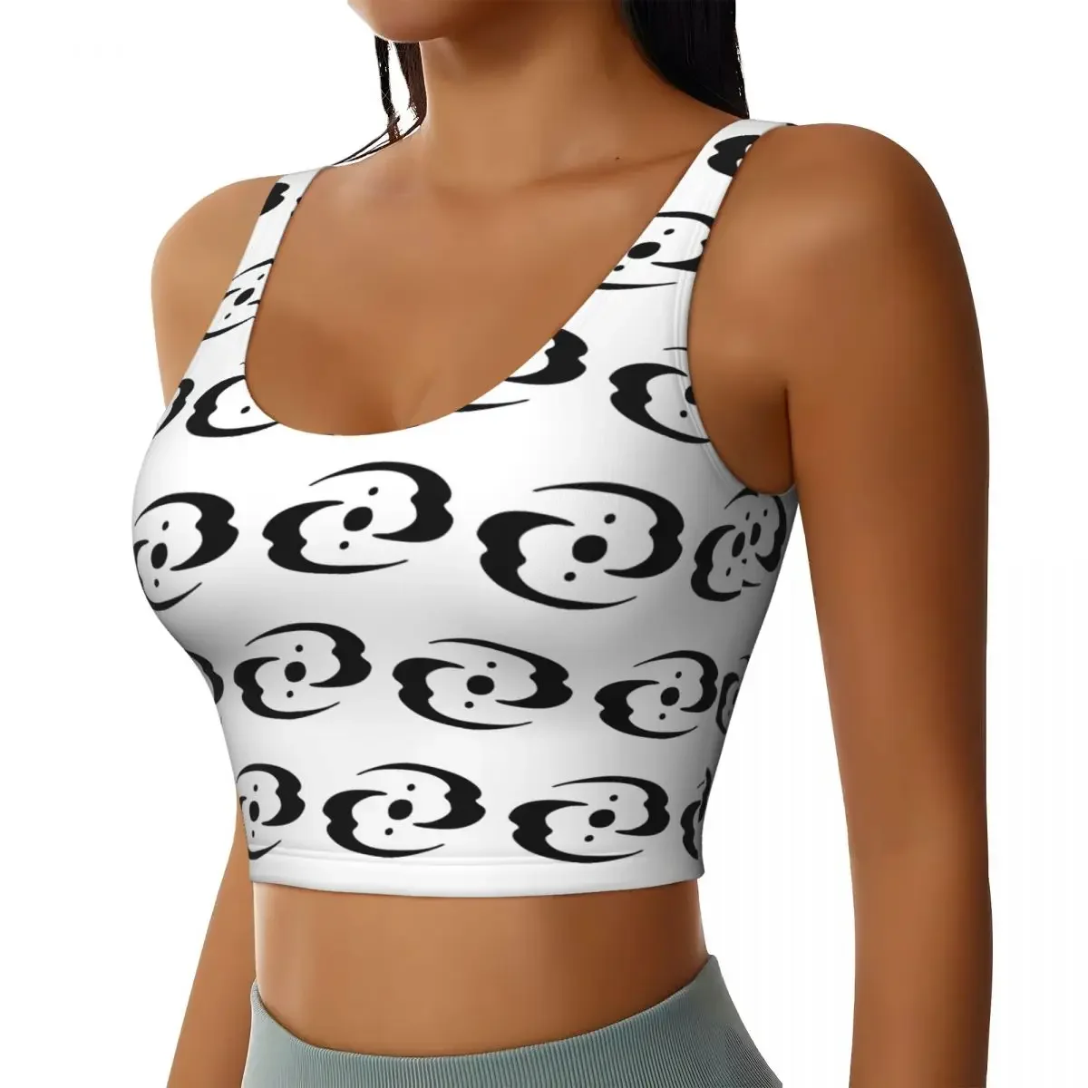 Custom Bionicle Three Virtues Symbol Women Sports Bras High Impact Vest Gym Workout Yoga Crop Tank Tops