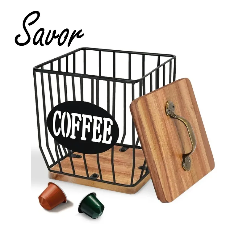 Coffee Capsule Basket Capsule Holder Coffee Filter Storage Container Basket Coffee Filter Holder with Lid