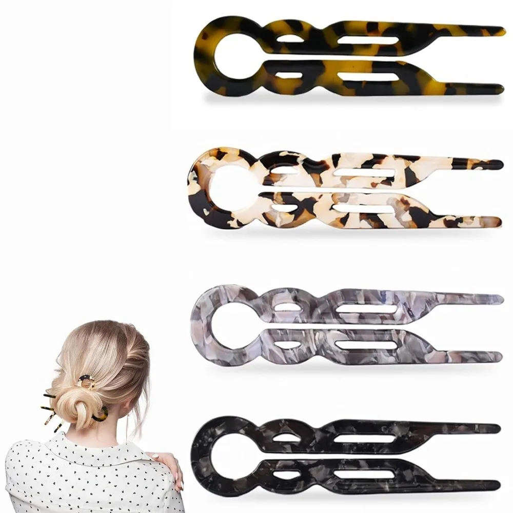 4 horquillas francesas Lialys para mujer, horquillas elegantes de prestige de 4,33 pulgadas de longitud, adecuadas para tipos de cabello grueso, medio y largo