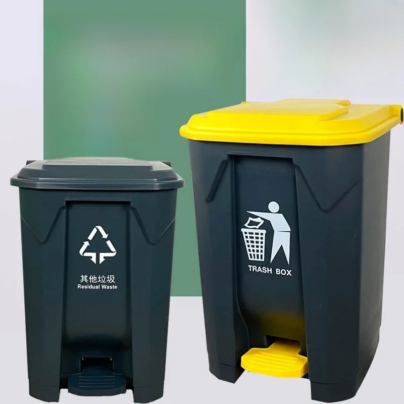

Большая ножная педаль емкости, контейнер для коммерческой кухни, ресторана, использования в отеле, открытый двор, ножное мусорное ведро