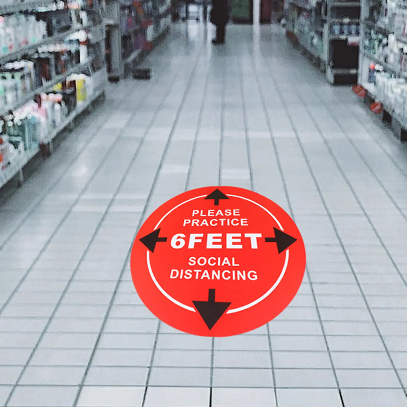 

Набор из 4 наклеек из ПВХ: противоскользящие, для напоминания о соблюдении дистанции, самоклеящиеся, для школы, офиса, общественных мест, водонепроницаемые напольные стикеры