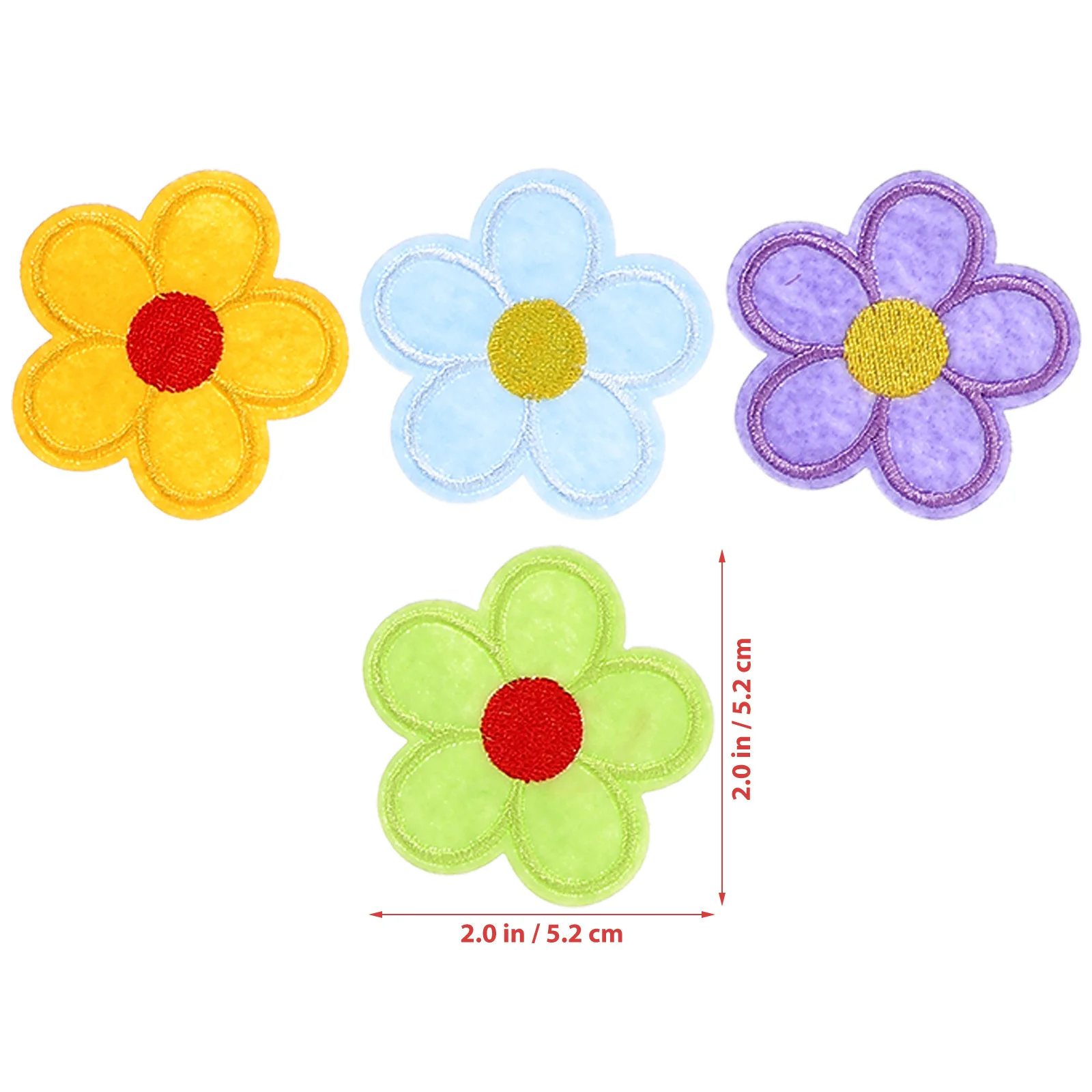 

40Pcs Flower Clothes Patches Embroidered Iron on Applique Fabric Patches Sewing Decoration for Clothes Bags Hats Repair