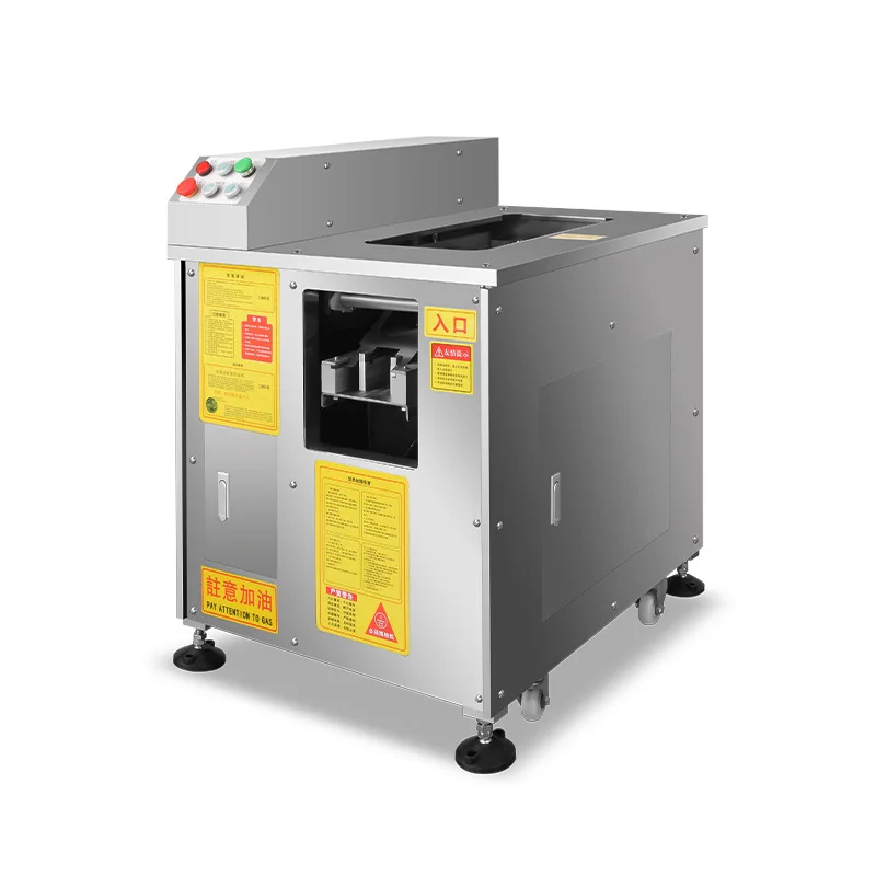 Máquina automática de corte oblicuo para filetes de pescado y repollo fermentado, máquina de corte automática para carne de gran tamaño.