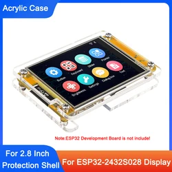 Capa acrílica para tela de 2.8 espaços, placa de desenvolvimento esp32, módulo lcd tft com toque WROOM para arduino lvgl ESP32-2432S028