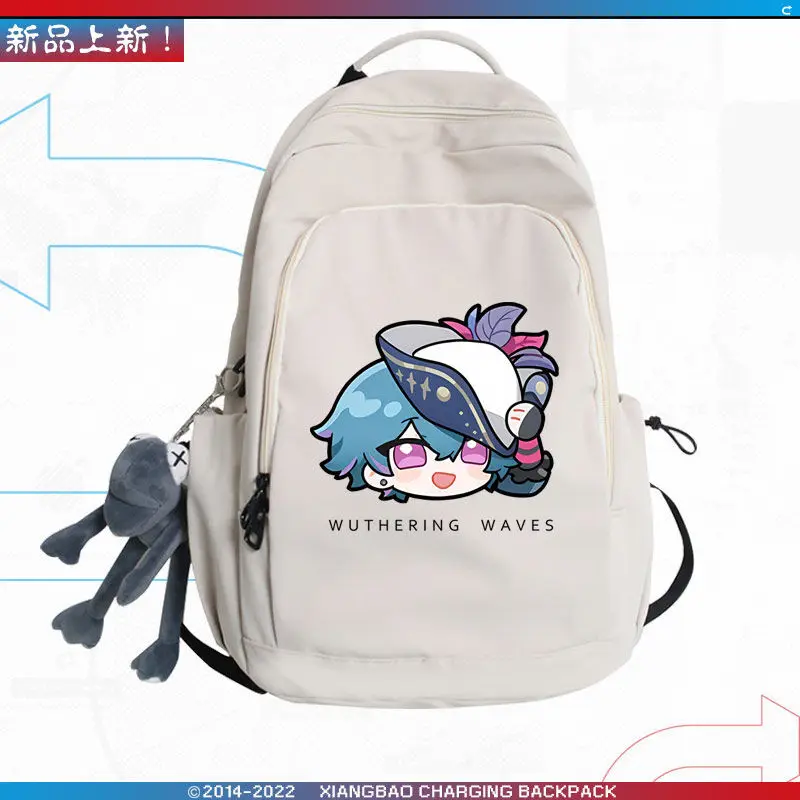 Mingchao Game Emoji Q Version Peripheral Two-Dimensional Unisex Backpack Casual Trendy Youth School Bag Ww Anime