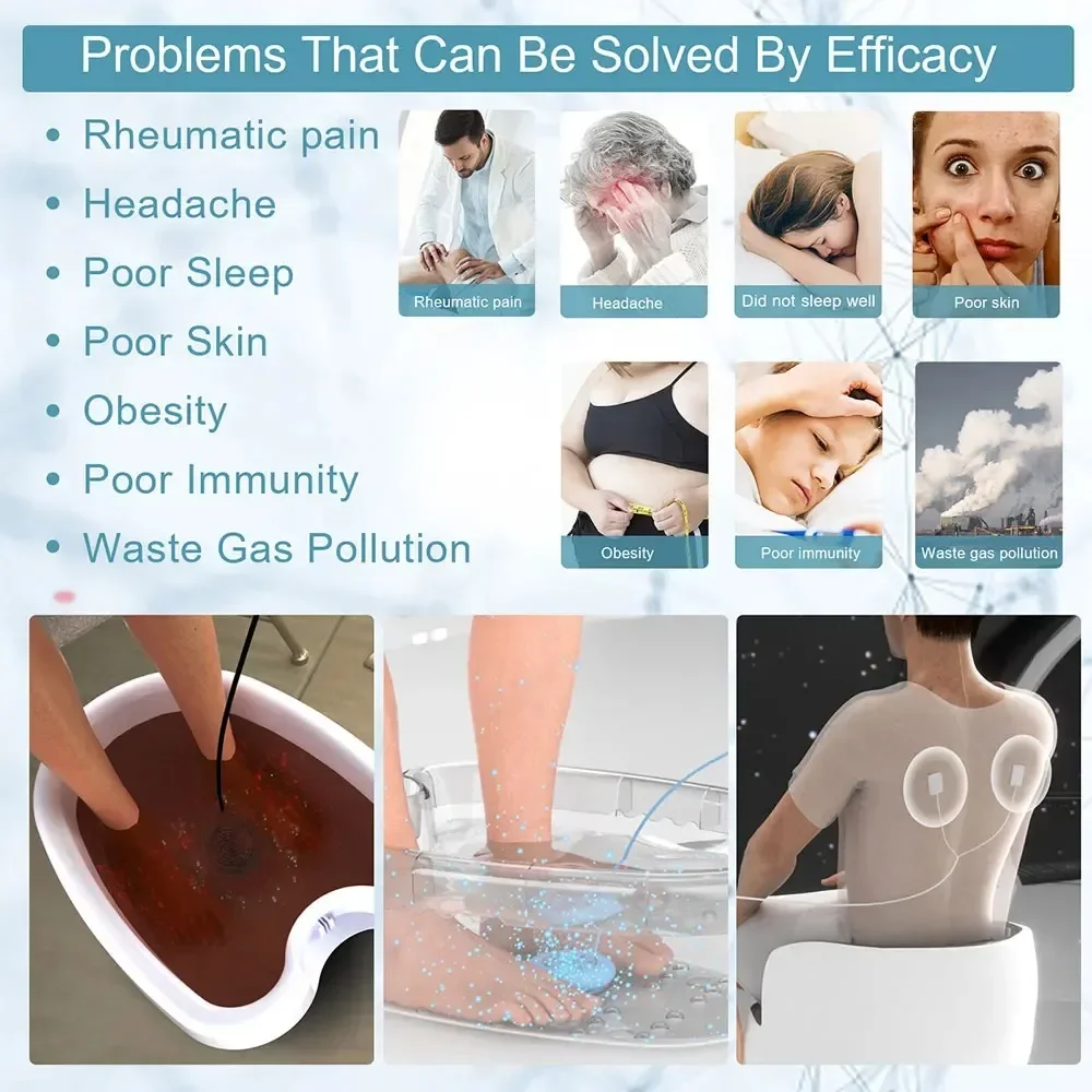 Ionische Foot Spa Bad Detox Machine Anti Stress Ontgifting Spa Gezondheidszorg Gereedschap Promotie Goede Gezondheid En Vol Voor Vitaliteit