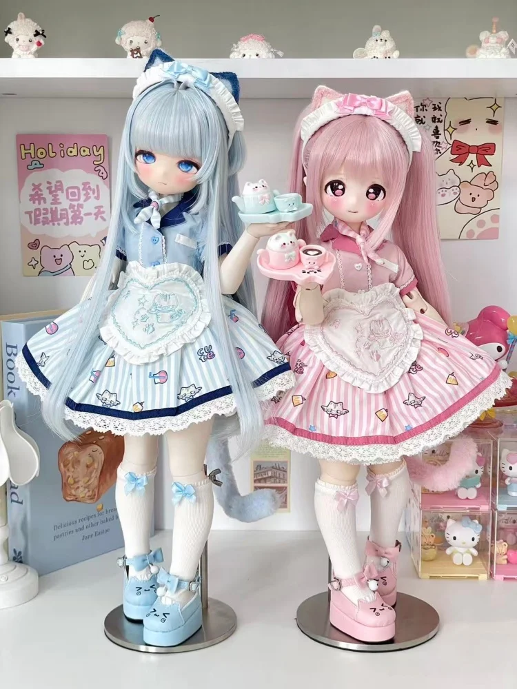 BJD Puppe Kleidung Für 1/4 Puppe 1/6 Süße Rot Blau Rock Set Azon Puppe Dress Up Geschenk Diy Kleidung (Nur Kleidung Keine Puppe)