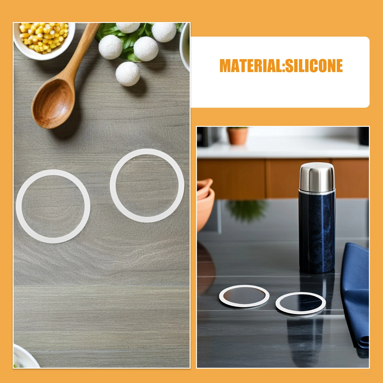 24Pcs Silicone Jar Gaskets Replacement 70Mm Reusable Seal Rings for Mason Jars Airtight Food Preservation Freezing Microwave