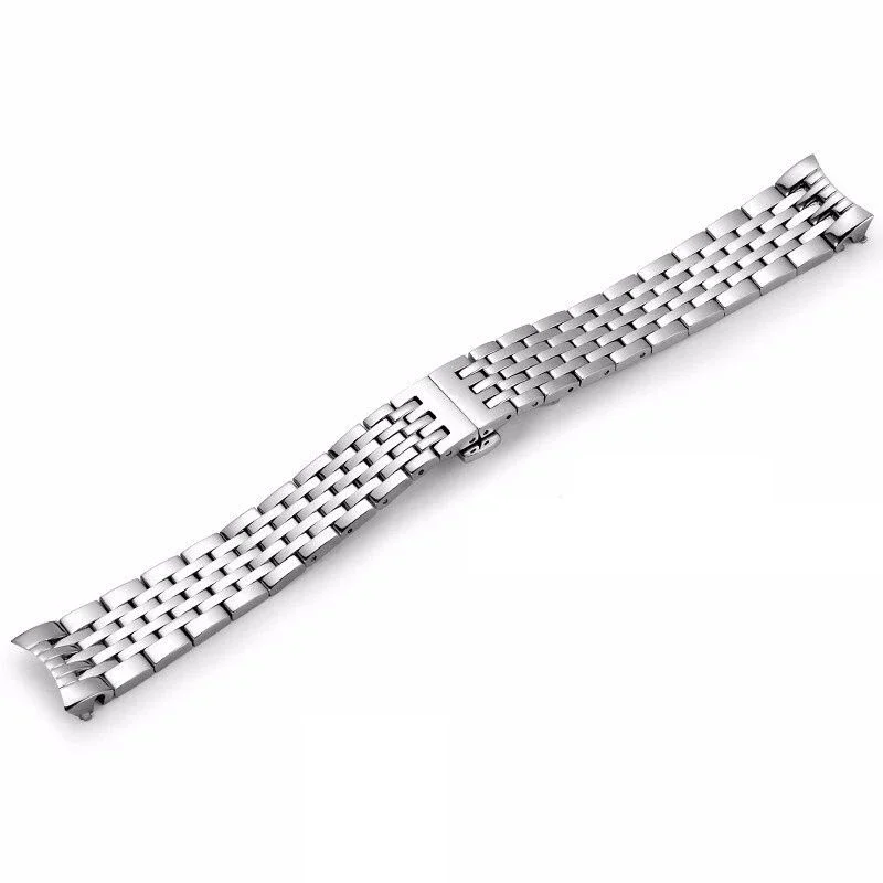 Curved End Solid Stainless Watch Band For Tissot Le Locle T006 Steel Bracelet 1853 Strap Men 19mm Business Wrist T41 watch chain