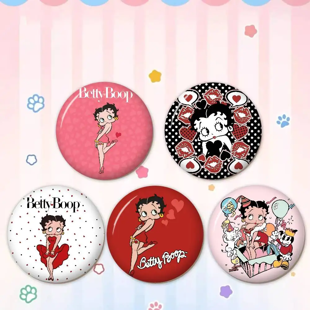 C-Cute Betty Boop New  Brooches Soft Button Pin Funny Silly Gnarpy on A Skateboard Meme Badge Gamer Collection Gifts