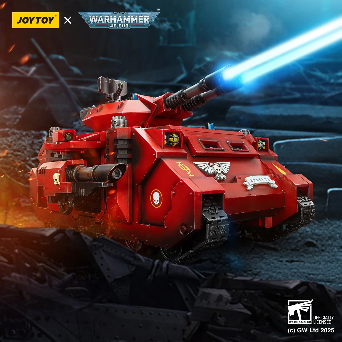 JOYTOY 1/18 Warhammer 40K Action Figures Anime Mech Blood Angels Predator Annihilator con Doppi Lascannoni