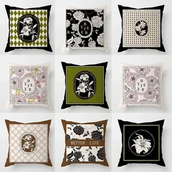 Retro Light Luxury American Pillowcase Sofa Cushion Cushion Cover Bedroom Bed Pillow Cover Square.