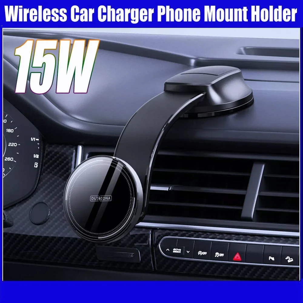 

15W Wireless Magnetic Car Charger Phone Mount Holder Compatible Car Dashboard Sticker Bracket For iPhone12 13 14 15 16 MagSafe