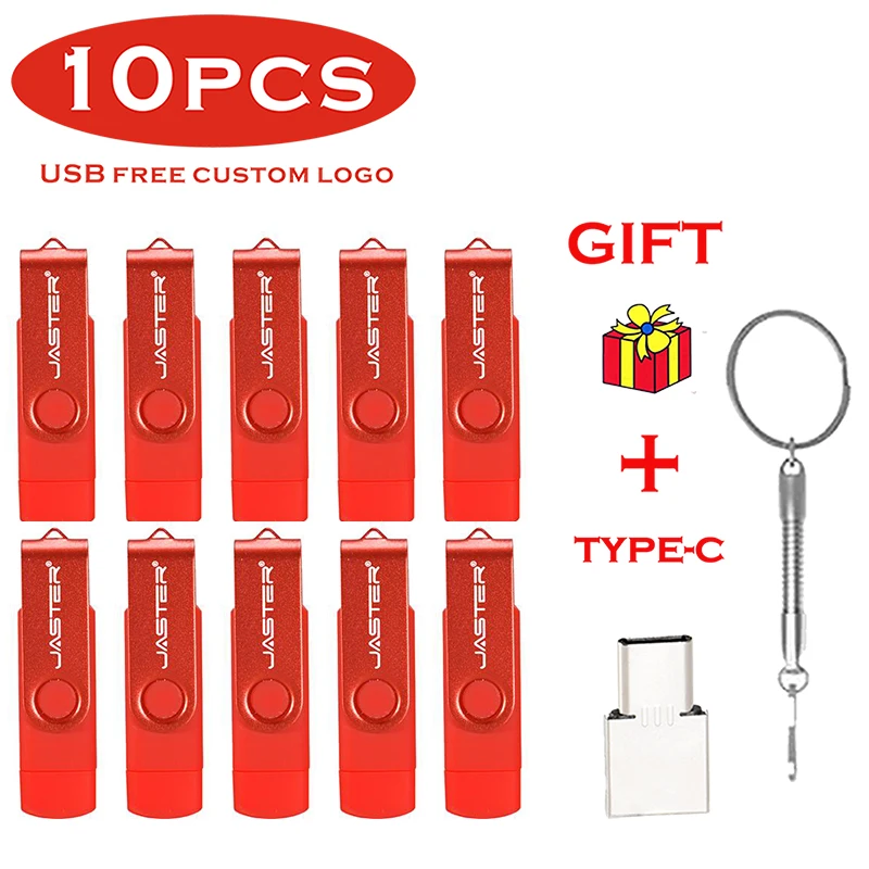

10 шт./лот 3в1 высокоскоростной USB-флешка OTG Pen Drive адаптер 64 ГБ 16 ГБ Micro USB Stick внешнее хранилище подарок Type-c