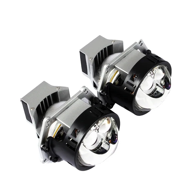 

Pair of Universal Bi-Xenon HID Car Fog Light Projector Lens Kit Car Headlight High Low Beam White Light