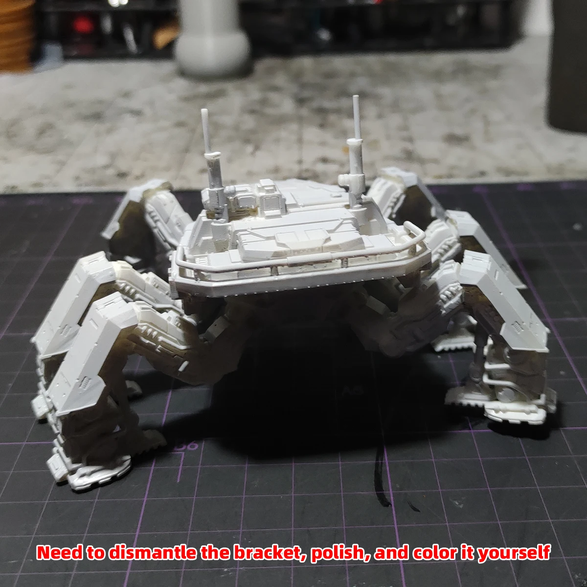 1/72 Modellbausatz 3D Harz Miniatur Diorama Gebäude Unbemalt Sci-Fi Mecha Panzer Hexapod DIY – Detail 8