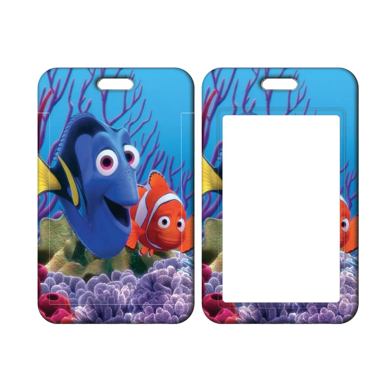 Cartoon Finding Dory Badge Holder Neck Strap Cute Nemo Kids Key lanyard Office ID Card Pass Keychain Mobile Phone Scaleable Rope