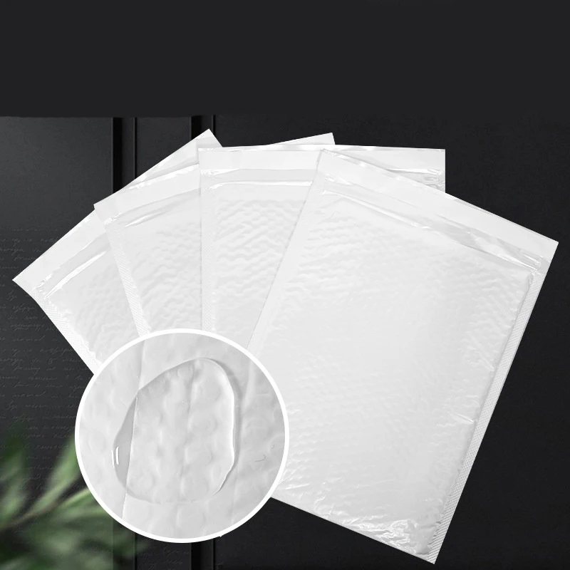 100Pcs Waterproof Pearl Film Bubble Padded Self Seal Protectived Shipping Shock Resistant Lightweight Mailers Fragile Parcels