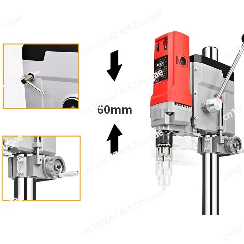 Bench Drill Small 220V Multi-Function Workbench Drilling Machine Drilling Machine Miniature Variable Speed Table Swivel Bracket