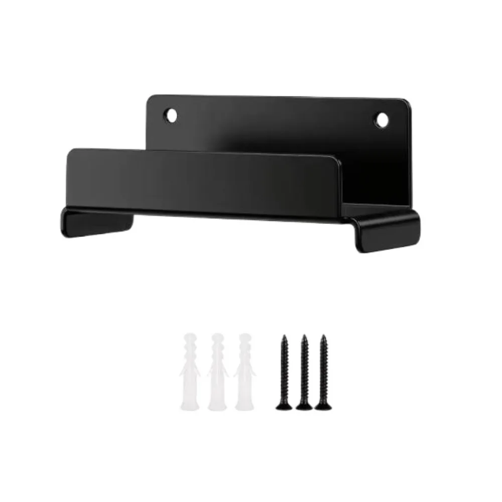 Metal Wall Mounted Ladder Hook Heavy Duty Protective Front Lip Heavy Duty Storage Rack Household Tool Organization Black