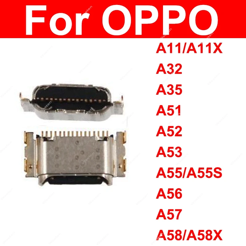 

USB-док-станция для зарядки для OPPO A11 A32 A35 A51 A52 A53 A55 A55s A56 A57 A58 A58x Детали разъема порта зарядного устройства Micro USB