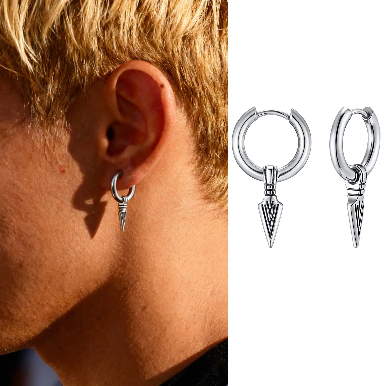 Punk Spear Hoop Ear… - image