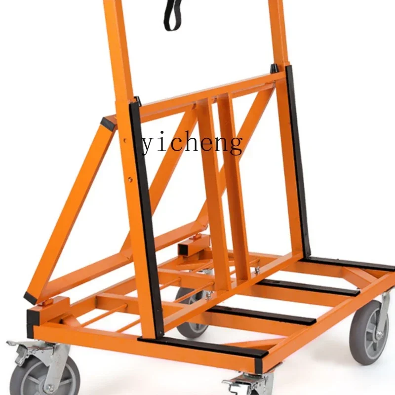 ZF foldable retractable door and window panel glass shelf cart handling ceramic tile heavy-duty four-wheel cart