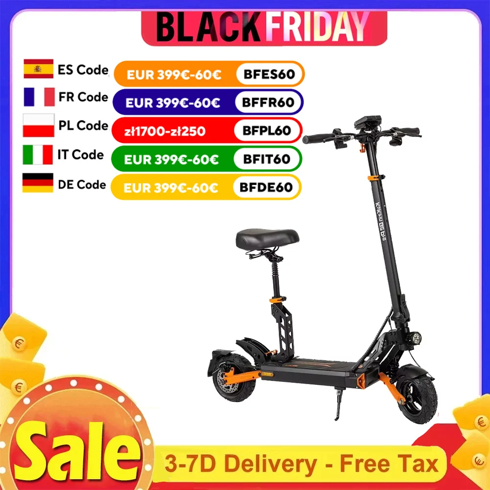 KUKIRIN G2 Pro 2024 Version Adult Electric Scooter 600W Motor 48V 15.6Ah Battery 45km/h Max Speed 55KM Range Adult Scooter