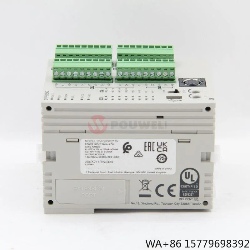 DVP20SX211R Delta Industrial Controller Compact Programmable Logic Module 20 IOs Relay Output Metal/Plastic 5x10x10cm