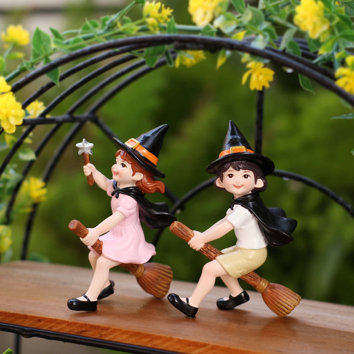 2 piezas de figuras de resina  - Kids Outdoor Fairy Garden reseña y precio