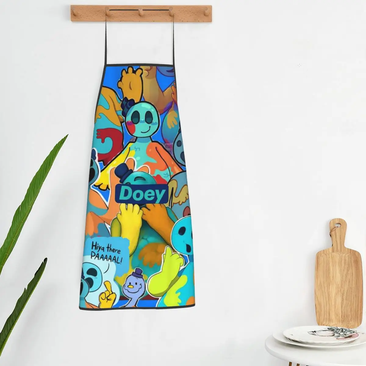 Doey Doughman Horror Pianosaurus Aprons Chef Cooking Tablier Waterproof Bib Kitchen Cleaning Pinafore for Women Men Gardening
