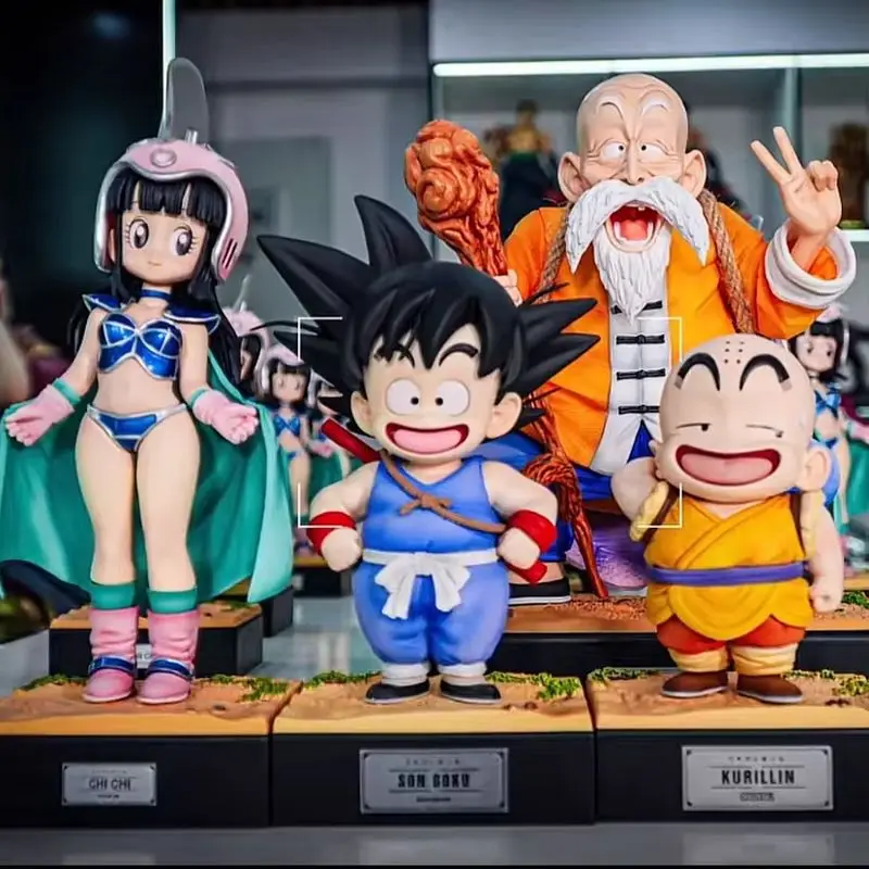 JT Statue Dragon Ball Z Mittagessen Figur Kindheit Krillin Goku Chichi Bulma Figuren PVC Sammlung Dekorieren Modell Puppe Spielzeug Geschenk