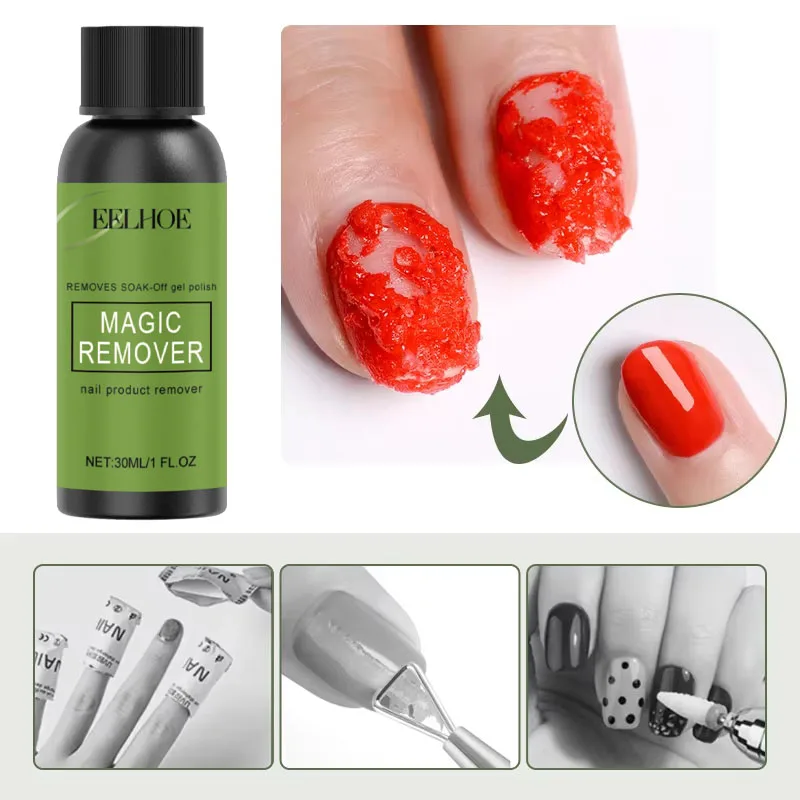 30 مللي سريع جيل للأظافر مزيل طلاء الأظافر نقع قبالة 3 دقائق بسرعة وسهولة المهنية غير مزعجة مزيل هلام العناية بالأظافر